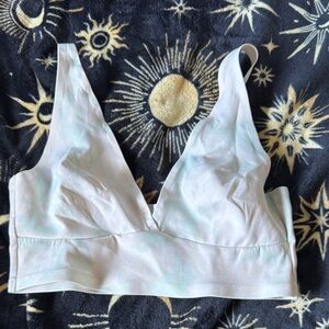 Auden White and Light Blue Bralette